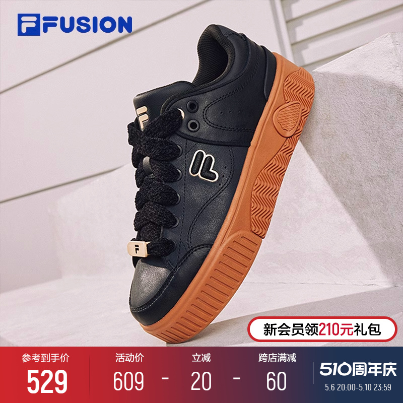 FILA FUSION斐乐潮牌女鞋STACK场下滑板鞋饼干鞋运动鞋时尚休闲鞋-封面