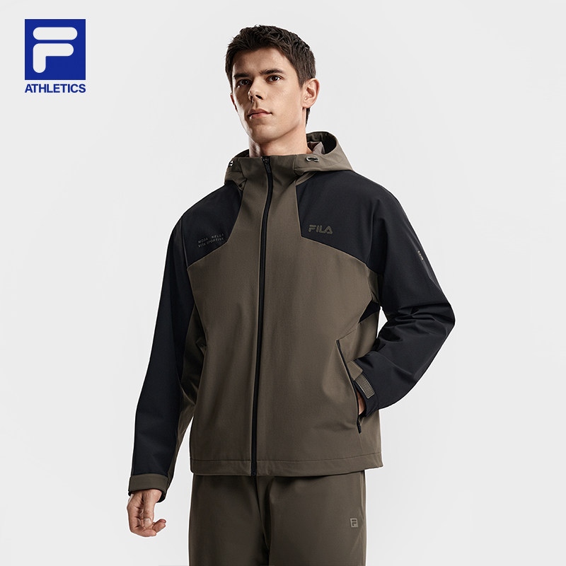 FILA 斐乐官方男士梭织外套2026春新款健身运动宽松拼色连帽上衣,运动服/休闲服装,运动茄克/外套,淘宝优惠券,粉丝福利购,淘宝优惠卷