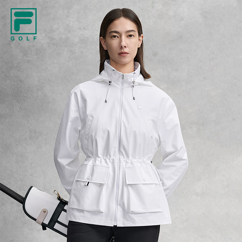 FILA 斐乐官方女梭织外套2026春新款高尔夫运动宽松连帽收腰上衣,运动服/休闲服装,运动茄克/外套,淘宝优惠券,粉丝福利购,淘宝优惠卷