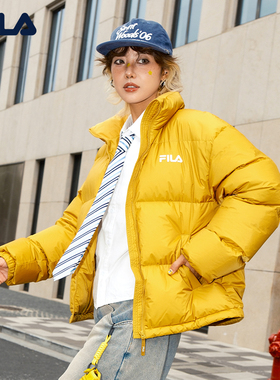 易烊千玺同款FILA斐乐情侣羽绒服2025冬新款男保暖RGB多彩外套女