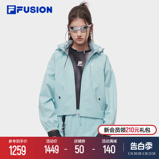 新款 连帽防泼水夹克 短款 FUSION斐乐潮牌机能外套女2024夏季 FILA