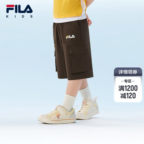 FILAKIDS斐乐男童梭织七分裤
