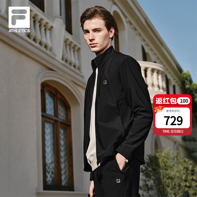 FILA斐乐男士针织长袖外套