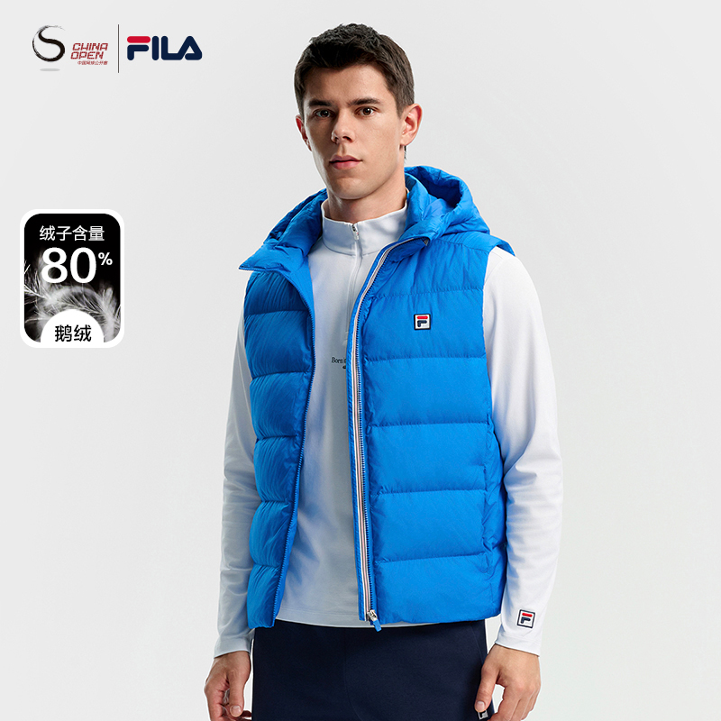 鹅绒FILA斐乐官方羽绒马甲运动
