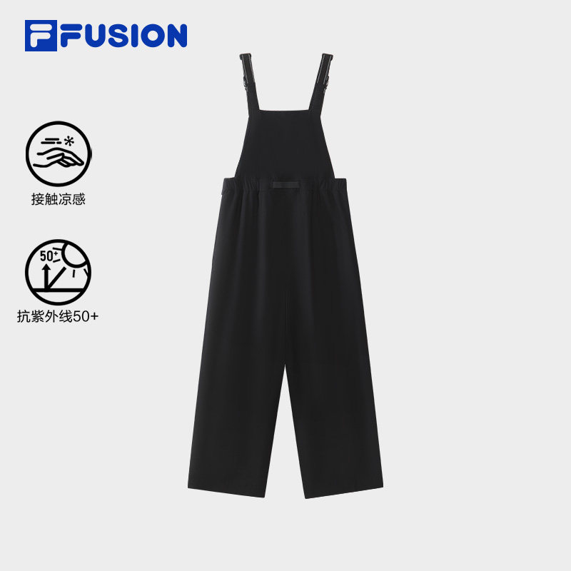 FILA FUSION斐乐潮牌梭织背带裤女2026夏新款裤子防晒