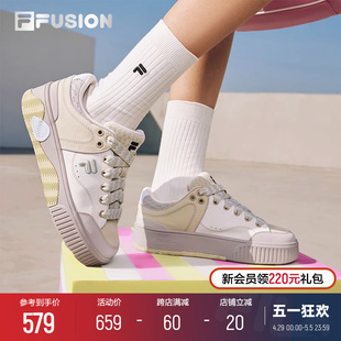 厚底鞋 2024春新款 STACK场下滑板鞋 FILA 运动鞋 FUSION斐乐潮牌女鞋