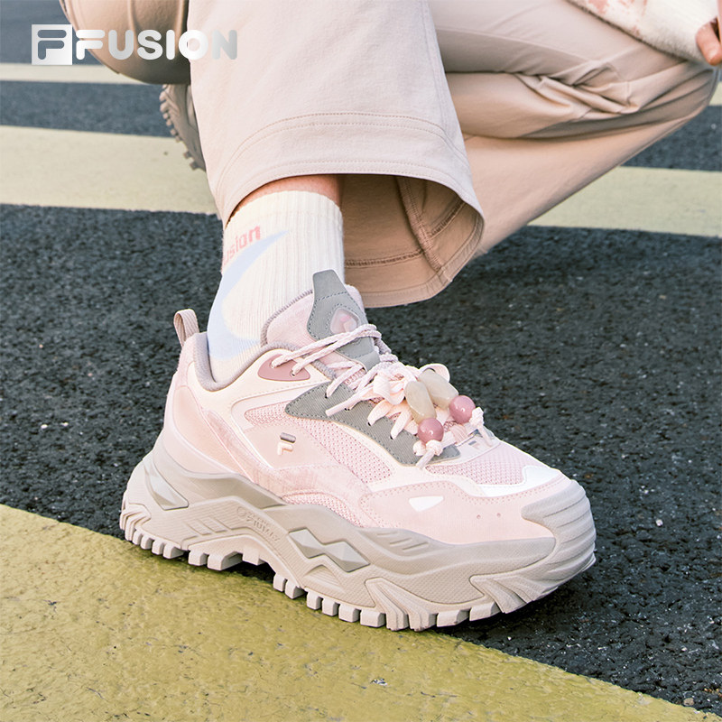 硬糖丨FILA FUSION斐乐潮牌女鞋增高厚底老爹鞋2026新