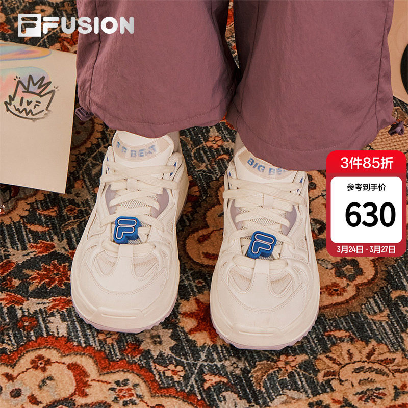 旋律鞋丨FILA FUSION斐乐潮牌女鞋厚底面包板鞋2026新