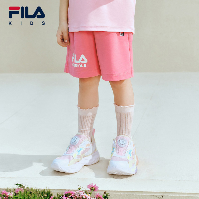 FILA KIDS斐乐童装儿童休闲短裤夏季款男女童透气舒适针织五
