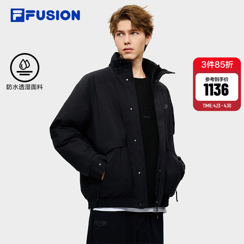 FILA FUSION斐乐潮牌棉服男2026春新款时尚休闲宽松保暖夹克外套