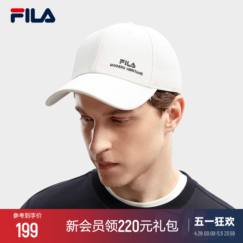 FILA 斐乐官方情侣款棒球帽2024春季新款时尚运动帽鸭舌帽遮阳帽