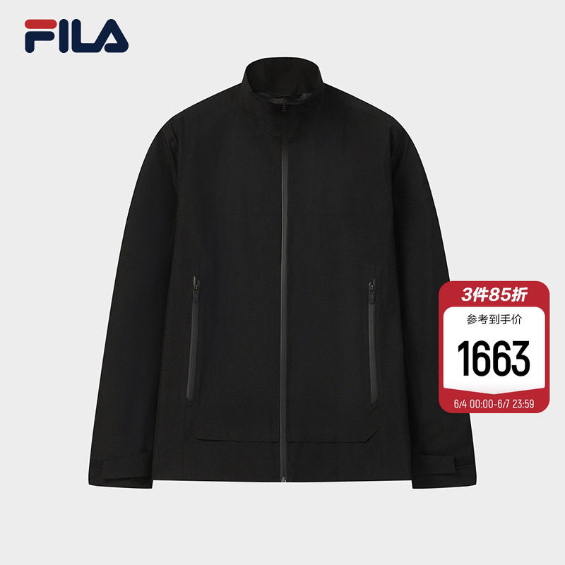 FILA 斐乐官方男士梭织外套2026春新款商务休闲通勤舒适立领上衣