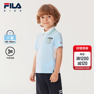 KIDS斐乐童装 新款 男小童短袖 2025秋季 儿童运动上衣 POLO衫 FILA