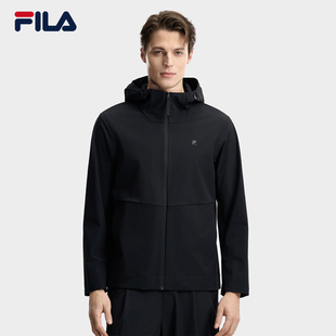时尚 梭织外套2026夏新款 休闲百搭轻薄连帽上衣 斐乐官方男士 FILA