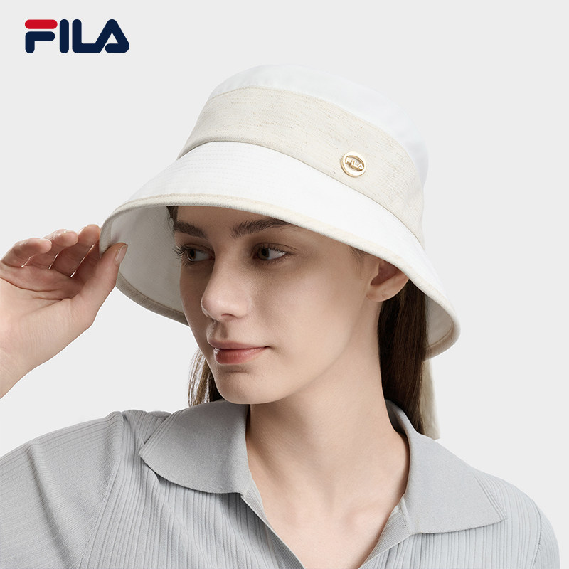 渔夫帽|FILA 斐乐官方女帽圆帽夏新款时尚休闲帽子蝴蝶结防晒帽