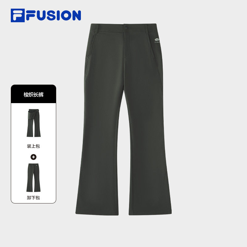 FILA FUSION斐乐潮牌梭织长裤女2026春新款时尚休闲带