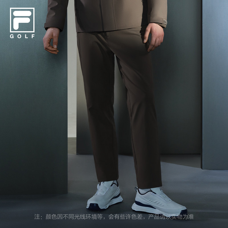 FILA 斐乐官方男士梭织长裤2026春新款高尔夫运动休闲舒适直筒裤