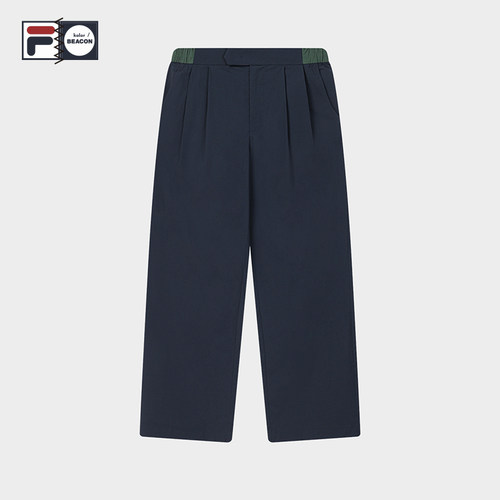 FILA x kolor/ BEACON斐乐官方男士梭织长裤新款裤子直口休闲裤