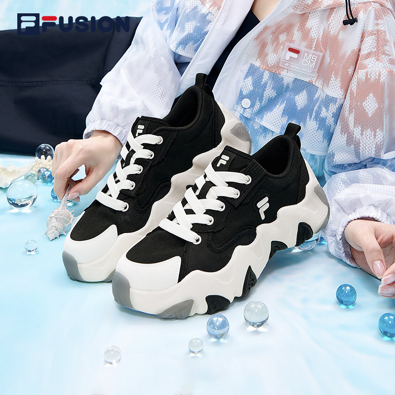 FILA FUSION斐乐官方海星鞋潮牌女鞋帆布鞋厚底增高休闲鞋运动鞋
