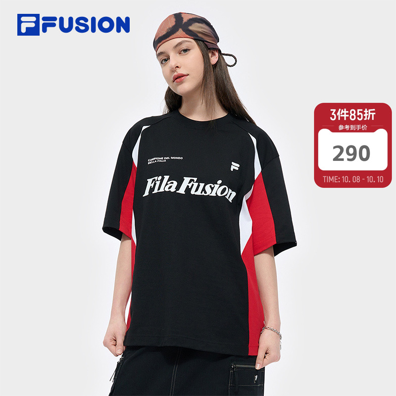 FILAFUSION斐乐中性针织短袖衫