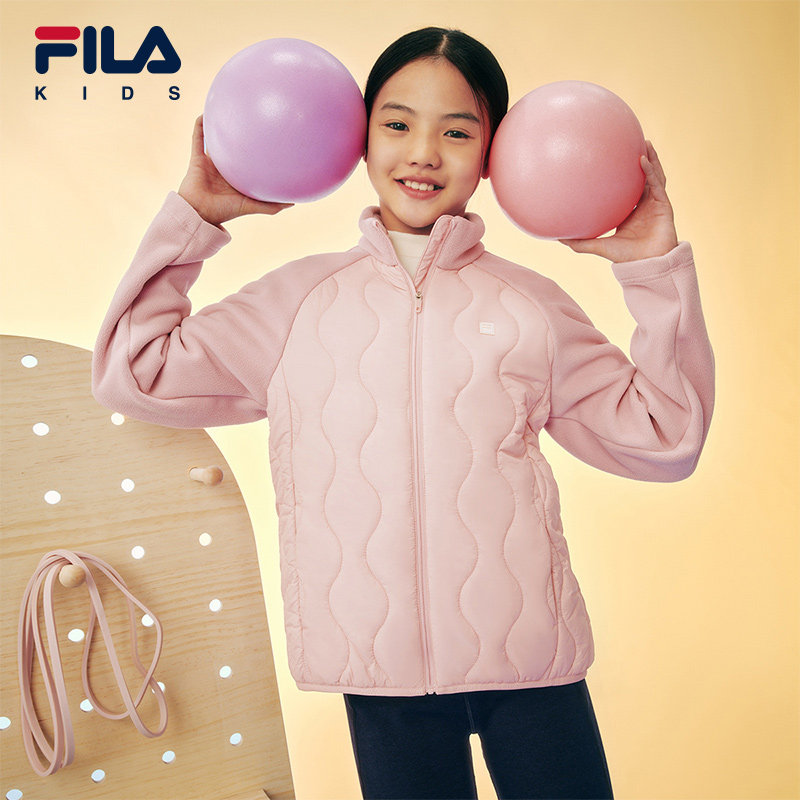 FILA KIDS斐乐童装儿童棉服冬季款男女童保暖运动梭织立领外