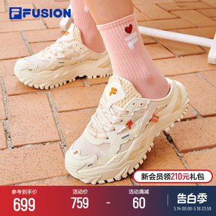 凉拖鞋 休闲厚底鞋 女鞋 FILA BIANCO硬糖鞋 FUSION斐乐潮牌老爹鞋 子