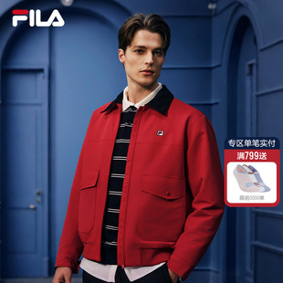 休闲舒适经典 时尚 翻领夹克保暖外套 棉服2026春新款 FILA斐乐男士
