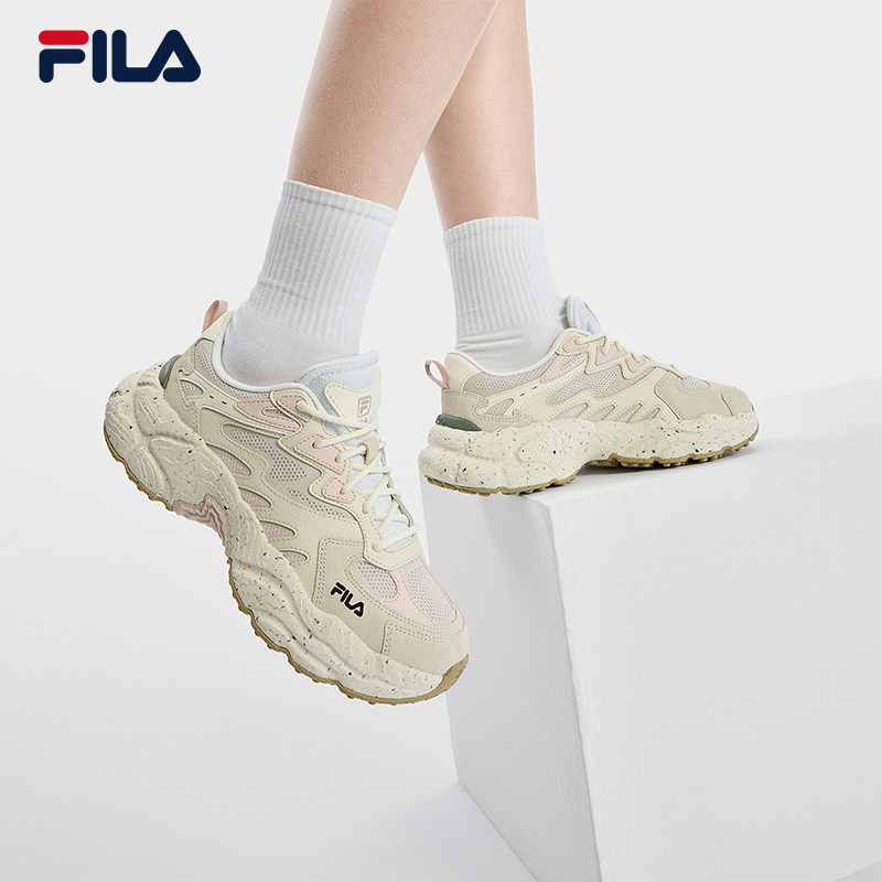 斐乐蕨草鞋丨FILA老爹鞋秋季女鞋休闲鞋复古厚底黑色鞋子运动鞋