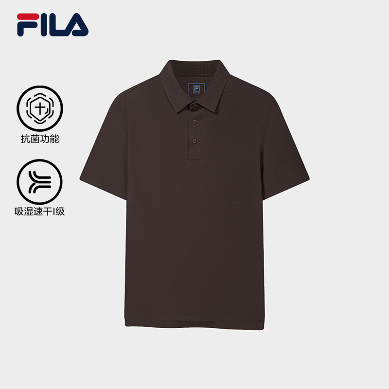 王阳同款FILA 斐乐男子针织短袖POLO衫2026秋季新款吸湿速干上衣