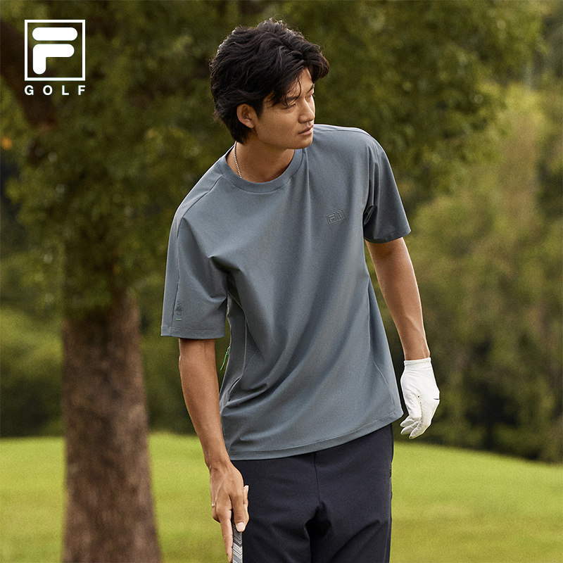 许龙一同款FILA斐乐针织短袖衫男2026夏季新款高尔夫运动凉感