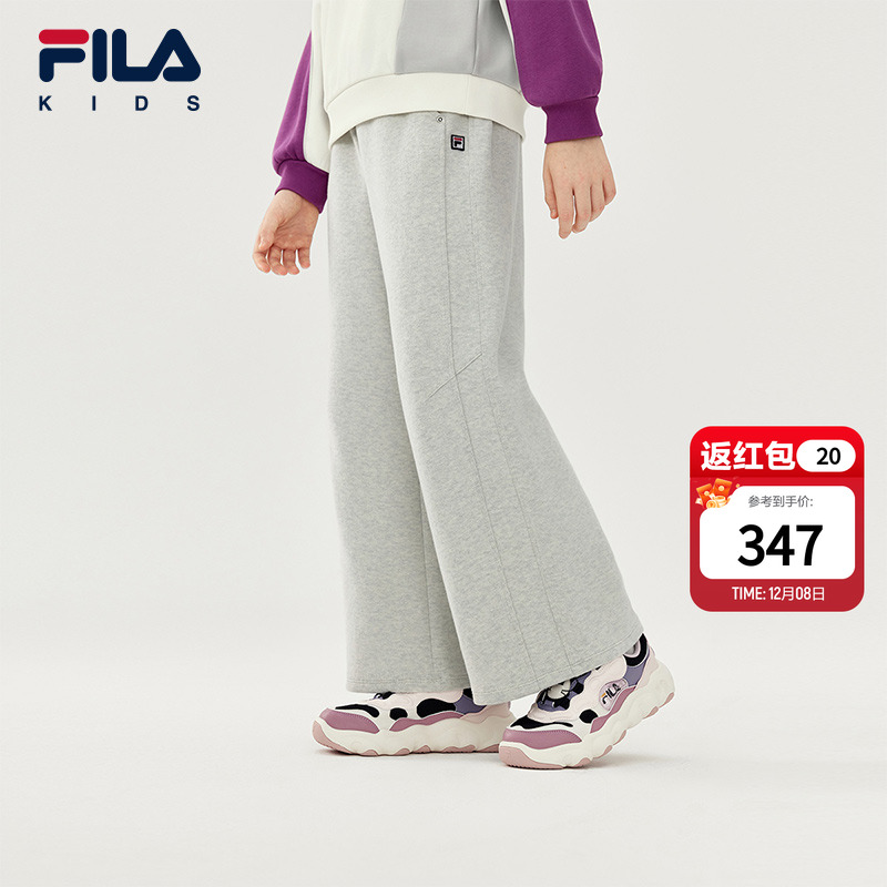 FILAKIDS斐乐女大童针织长裤