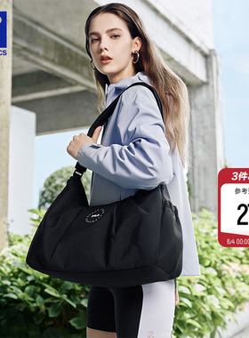 挎包|FILA 斐乐官方女包黑色大容量时尚健身运动单肩斜挎包随行包