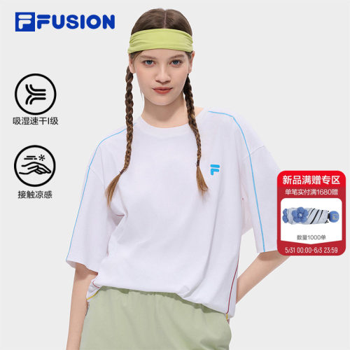 FILAFUSION斐乐中性针织短袖衫