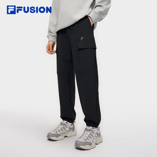 FUSION斐乐潮牌梭织长裤 休闲宽松收口裤 男2025冬季 时尚 新款 FILA