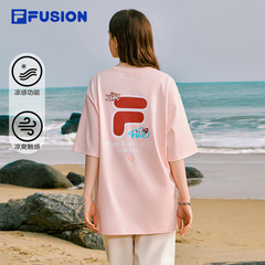 章昊同款FILA FUSION斐乐潮牌情侣款短袖衫2025夏新款凉感T恤男女