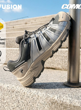 Como X丨FILA FUSION斐乐潮牌男鞋户外鞋春季新款运动鞋登山鞋子