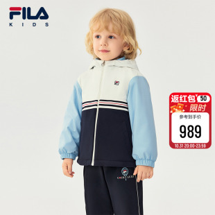 儿童保暖运动两件套上衣 男小童羽绒服2025冬款 FILA KIDS斐乐童装