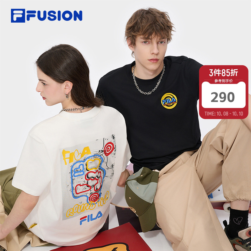 FILAFUSION斐乐潮牌针织短袖衫