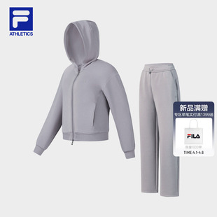 FILA斐乐官方运动套装 新款 休闲跑步健身外套裤 子训练服 女2026夏季