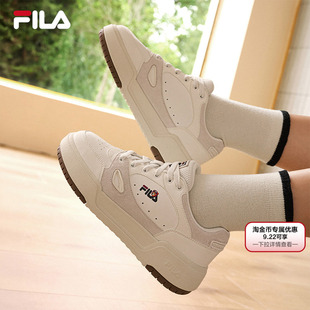 斐乐方块鞋1S丨FILA 板鞋26秋季新款女小熊厚底小白鞋百搭休闲鞋