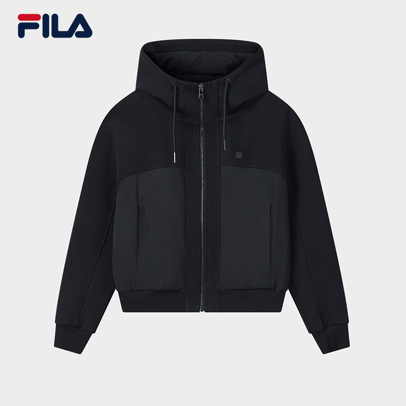 FILA 斐乐官方女士针织连帽外套2026春新款时尚休闲简约宽松上衣