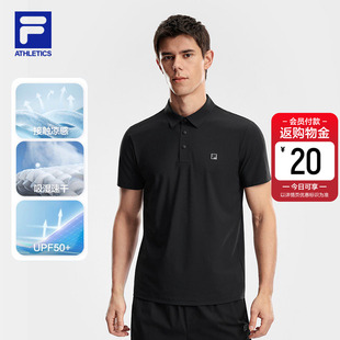 新款 速干凉感防晒 2026夏季 POLO衫 健身运动T上衣 FILA斐乐男子短袖