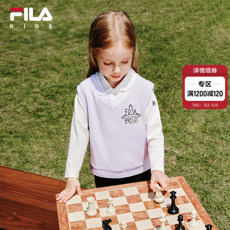 FILAKIDS斐乐针织马甲两件套