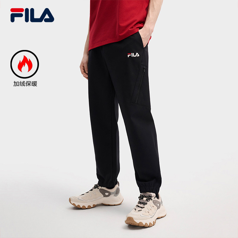FILA马上起飞斐乐官方男士梭织长裤2026春新年款舒适加绒收口裤,运动服/休闲服装,运动长裤,淘宝优惠券,粉丝福利购,淘宝优惠卷