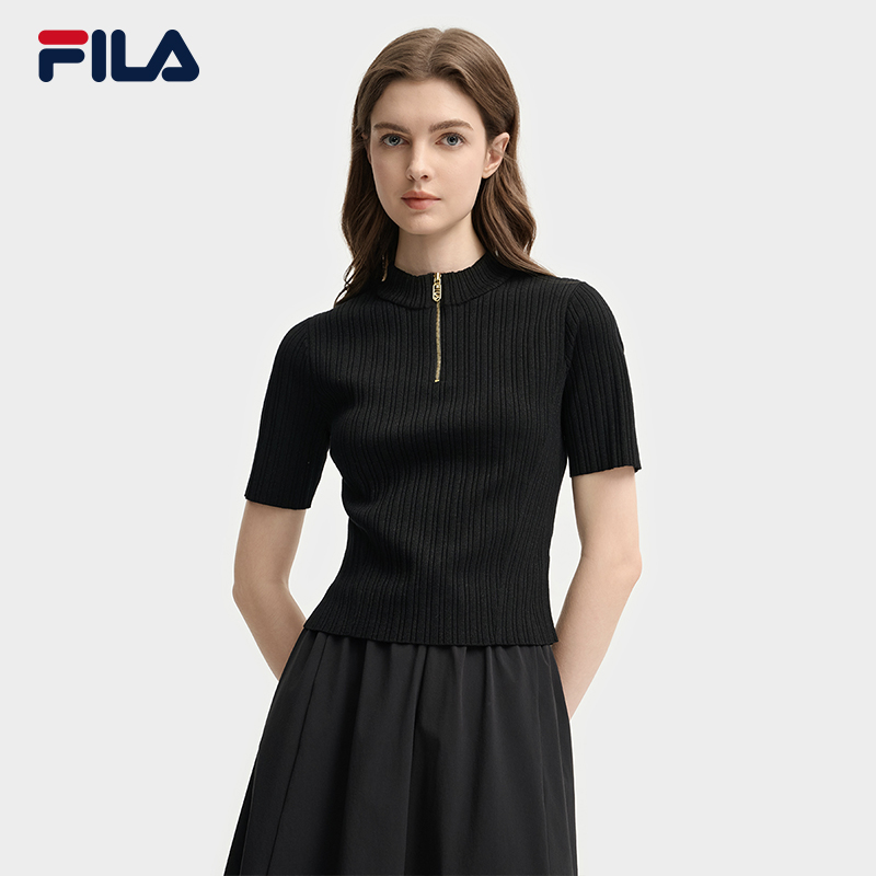 FILA斐乐女士休闲编织衫修身