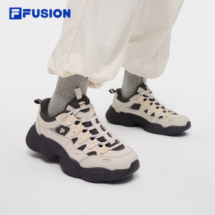 FILA 休闲鞋 FUSION斐乐潮牌女鞋 2025冬新款 子 老爹鞋 加绒松果鞋