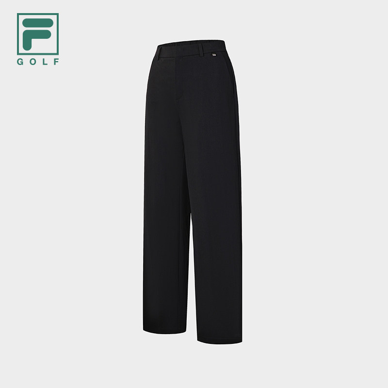 FILA 斐乐官方女士梭织长裤2026夏新款裤子高尔夫运动宽松阔