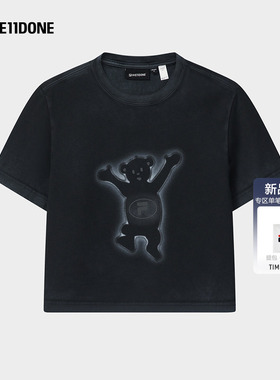 FILA x WE11DONE斐乐针织短袖衫女2026夏新款时尚休闲纯棉宽松T恤