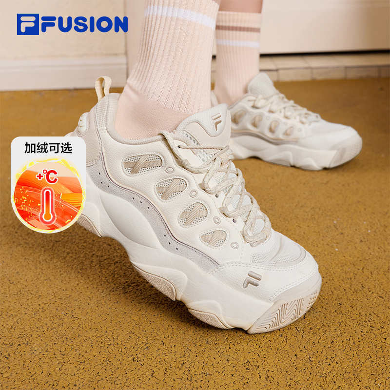 FILA FUSION 斐乐潮牌熊爪鞋加绒情侣鞋新款女鞋运动鞋休闲鞋男鞋