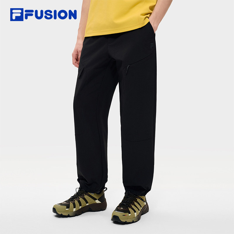 章昊同款FILA FUSION斐乐潮牌梭织长裤男2026春季新款
